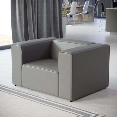 Mingle Vegan Leather Armchair by Modway