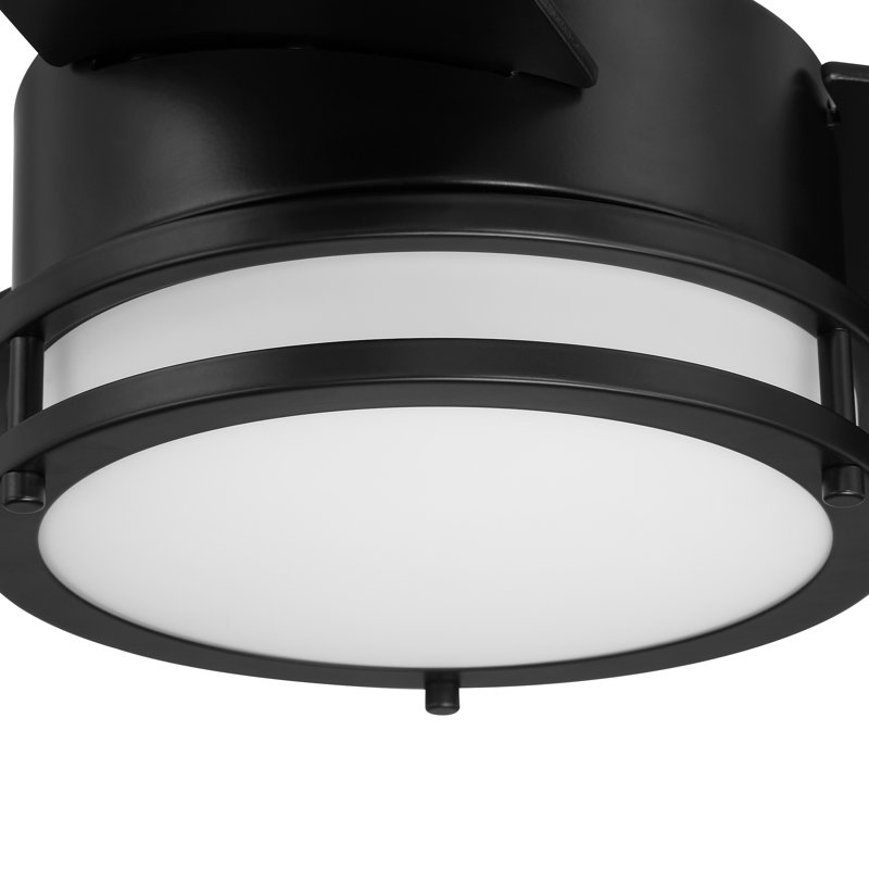 Pura 52'' Ceiling Fan with LED Lights, Matte Black