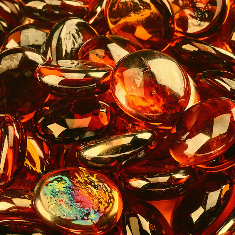 Verre à foyer semi-réfléchissant à billes, Haut désert