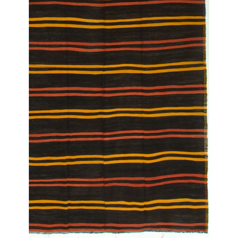 Kilim turque rétro vers 1940, 6 pi 6 po x 11 pi 5 po