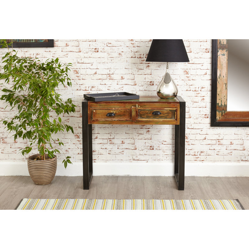 Adlina 91cm Solid Wood Top Console Table