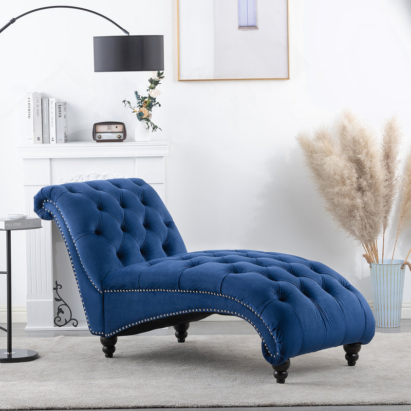 Chaise longue sans accoudoirs touffetée