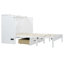 Lit double blanc avec tiroirs spacieux - Maximisez l'espace de la pièce. Finition élégante. Rangez les oreillers, les vêtements, etc. Chargement. Idéal pour les petits espaces. 75,1 po de longueur x 56,7 po de largeur et 41,3 po de hauteur abondante-824062610-824062605