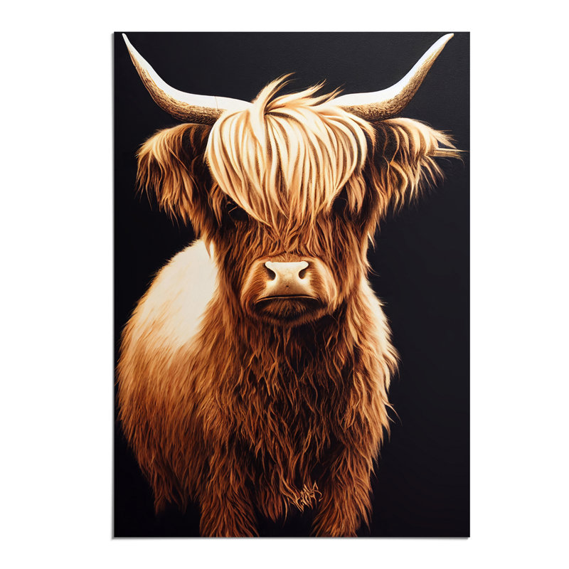 A Splendid Highland Cow - Wall Art, 29.7cm H x 21cm W, Paper, No Matte