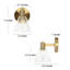 Applique murale 1 lumière Glam Gold