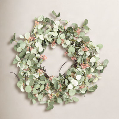 22" Handcrafted Eucalyptus, Berry Wedding Wreath