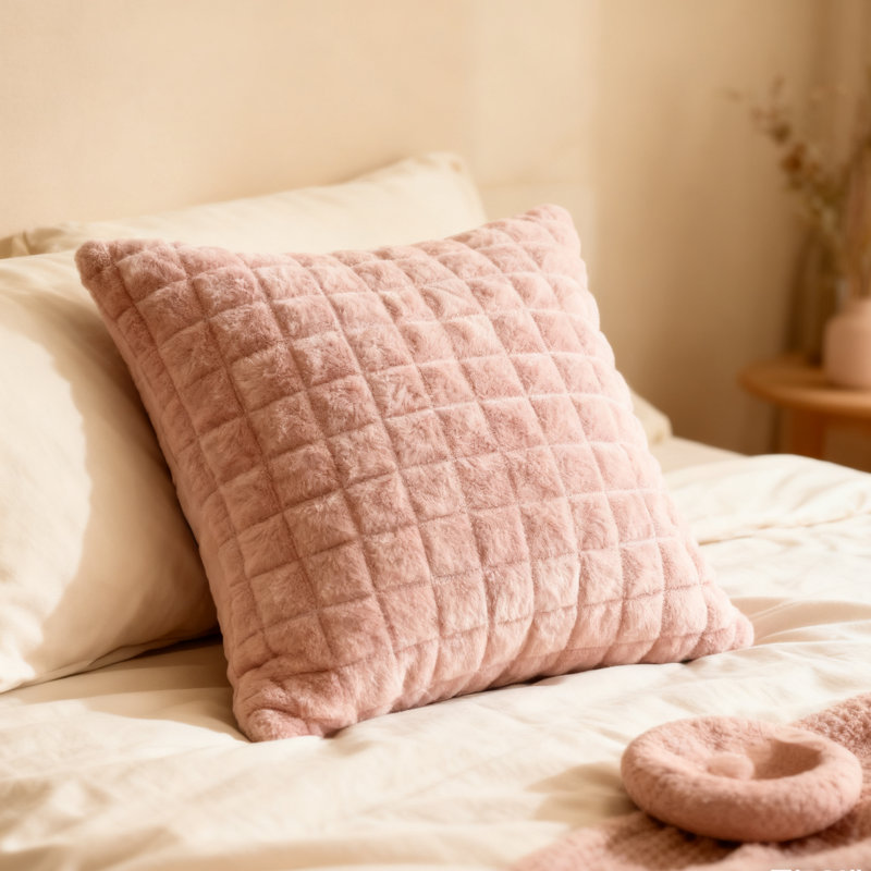 Housse de coussin Fluffy Pink