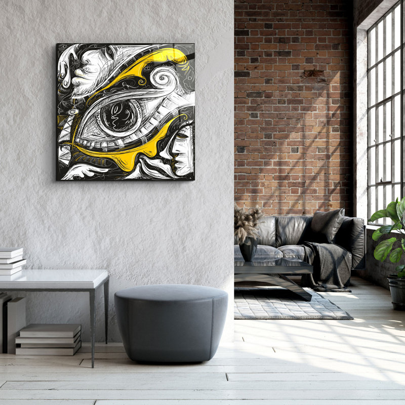 Elegant Decorative Tempered Glass Painting, 40 x 40 Inches | 100% Tempered Glass, Thickness: 0.16 Inches | UV Printing for Vibrant Colors & Durability | Perfect for Home Decor & Art Enthusiasts