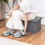 Repose-pieds de rangement pliable avec couvercle réversible-247067833