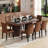 Large Farmhouse Kitchen Dinning Table Set Double Robust Pedestal-112829761-112473762-112473760