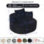 Canapé à compression ovale de 46,5 po de large sans assemblage avec coussins, méridienne en velours côtelé pour salon, peu encombrant-2001000681