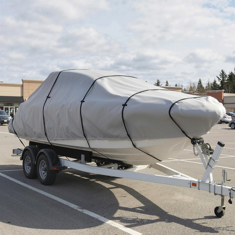 Housse pour bateau de 19 à 20 pi, housse imperméable pour bateau universelle grise, H 0,01 po x l 240,2 po x P 124 po
