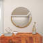 Miroir mural en bois doré avec cadre mince-1116474738