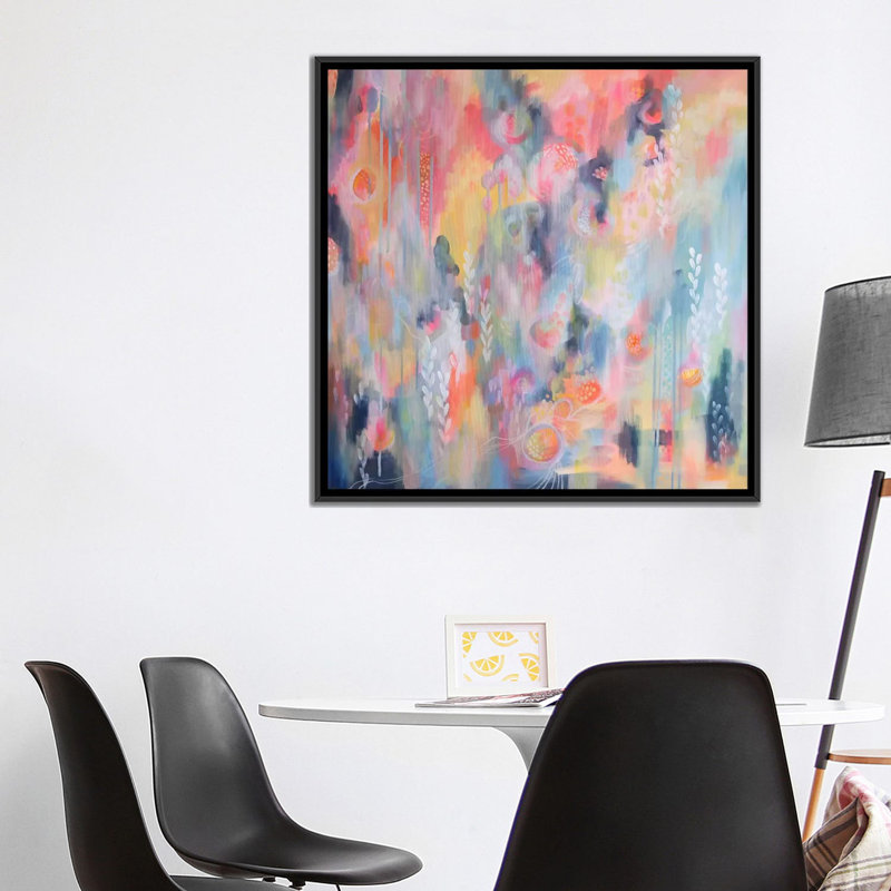 «Magic Hour», reproduction de peinture à l'aquarelle sur toile tendue, H 18 po x l 18 po x P 1,5 po, Toile avec cadre noir