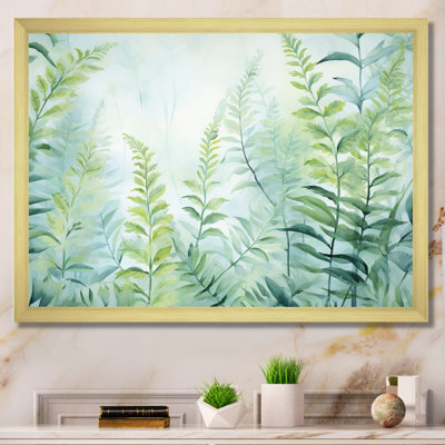 " Green White Serene Ferns II "