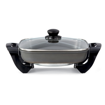 Poêle électrique avec revêtement antiadhésif et couvercle en verre trempé Kenmore, 12 po x 12 po