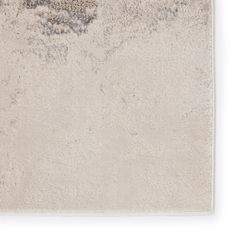 Tapis d'intérieur gris clair / argenté Lia, Rectangle 11 pi 8 po x 15 pi