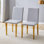Ensemble de 2 chaises de salle à manger pu gris clair: hauteur 35,4 po, dossier ergonomique 18,5 po, siège éponge 17 po x 16 po
