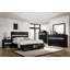 1pièce lit grand contemporain noir 1pc