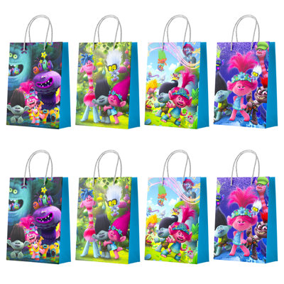 Trolls Party Gift Bags - 16 pcs Trolls Party Bags