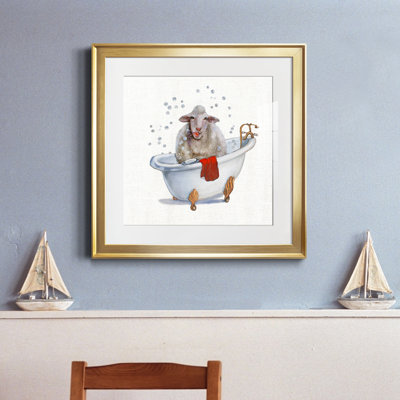Farm Tub Lamb - Peinture encadrée