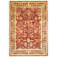 Tapis décoratif en laine de style persan rouge foncé de conception unique 6 pi 2 po x 8 pi 10 po noué à la main new age paki