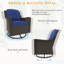 Ensemble de conversation d'extérieur en osier 7 pièces avec table de foyer d'extérieur au gaz de 43 po 50 000 BTU, chaises berçantes pivotantes, tables d'appoint en verre trempé et certification CSA-1602290621