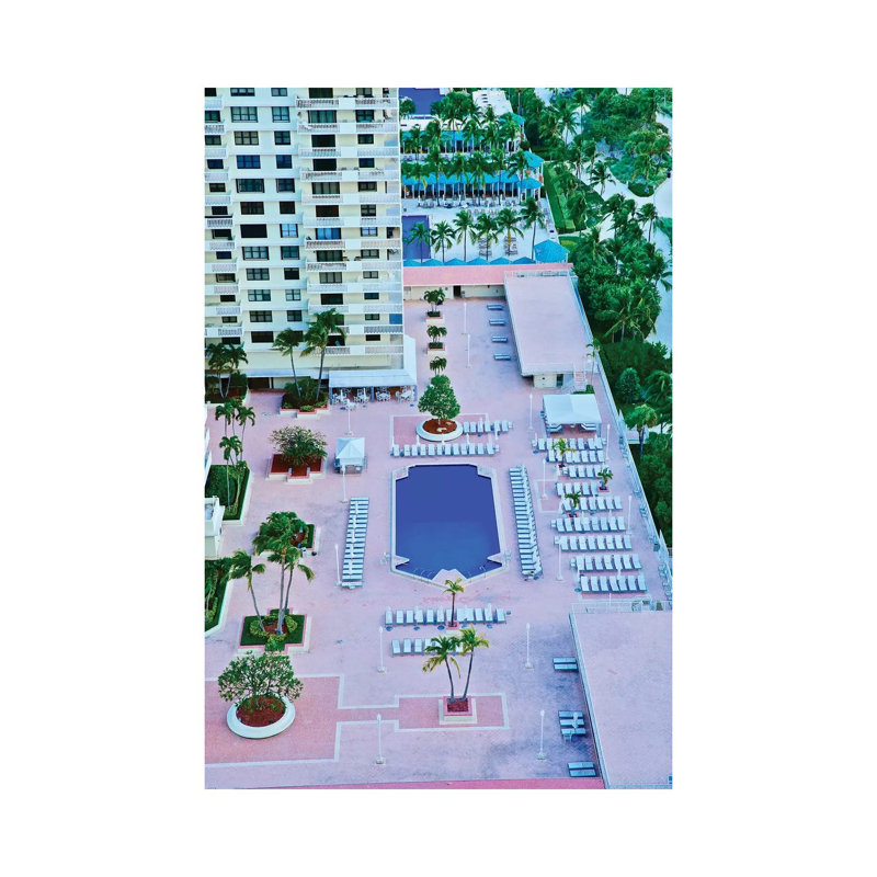 Miami Pool From Above by Susan Vizvary - Gallery-Wrapped Canvas Giclée on Canvas, Canvas, 30.48 cm H x 45.72 cm W