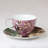 Grace Tea Ware Royal Peacock Lotus Garden Teacups & Saucers, Set of 4