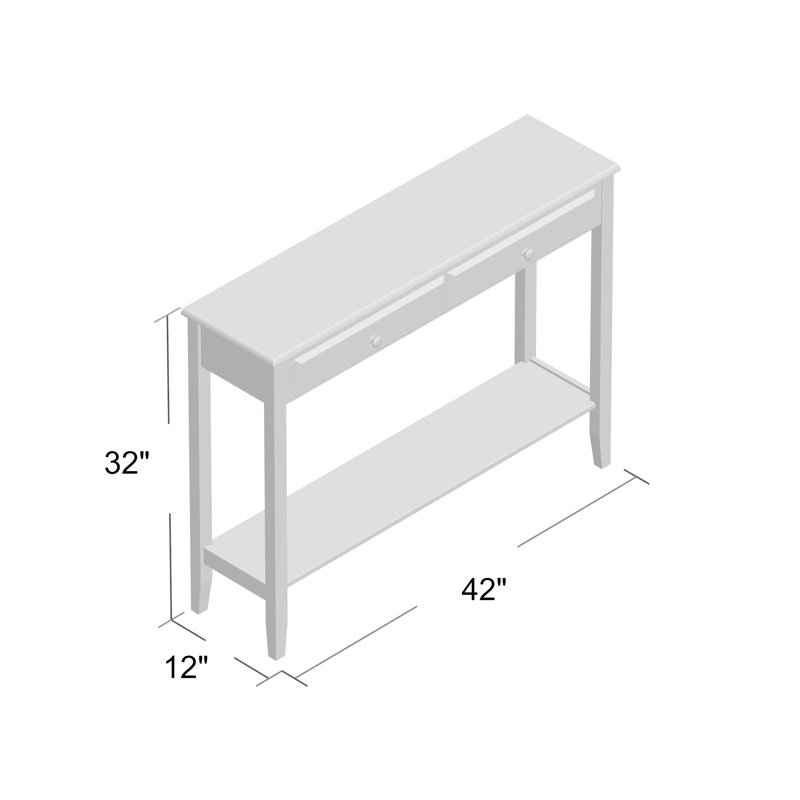 Sawyer console table with 2 drawers