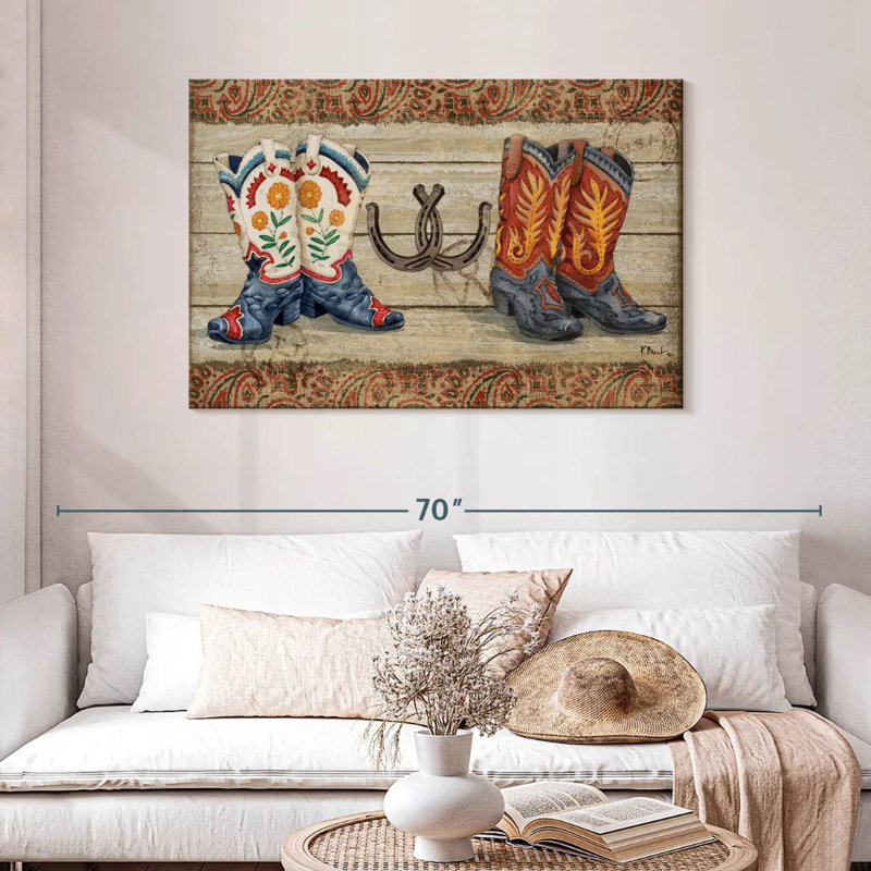 Lelar Wild West Boots IV, 30" H x 45" W