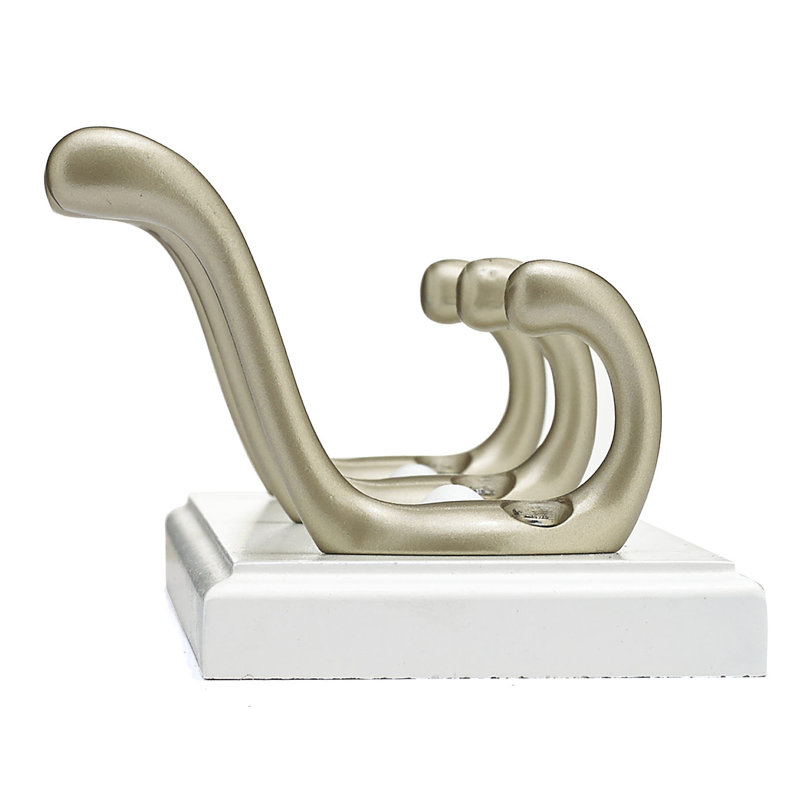 Porte-manteau mural à fixation murale, Blanc / nickel mat