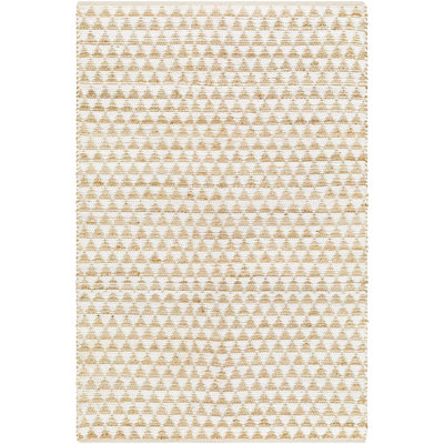 Addy Hand-Woven Brown Geometric Jute Rug