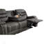 Ensemble de canapé inclinable manuel luxueux en tissu avec accoudoirs et dossier confortables, parfait pour la détente dans le salon
