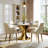 Teferi Modern Faux Leather & Metal Side Chair Dining Chair-114193027