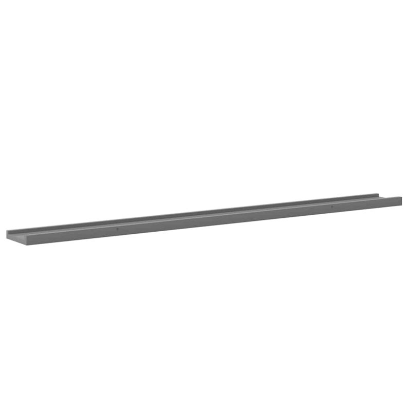Wall Shelf Floating Shelf Wall Mounted Display Shelf for Photo Frame, Gray, 1.2" H x 45.3" W x 3.5" D