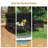 3 Pcs Patio Rattan Furniture Set 3-seat Sofa Cushioned Table Garden Black
