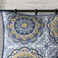 Courtepointe bleue / double - 6 pièces, médaillons floraux, coussins brodés, machine à médaillon lavable, décoration intérieure-118640444-118640445