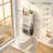 White Wall‑Mounted Vertical Wood Towel Rack Set, Above‑Toilet Rolled Towel Storage for Small Bathroom-135263072