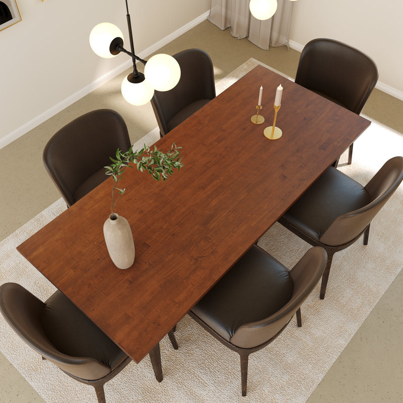Comptoir en bois massif Hevea, H 1 po x l 72 po x P 30 po, Brun châtaigne