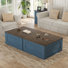 Bork Square Coffee Table For Living Room - 3 Colors Available (Black/Blue/White)