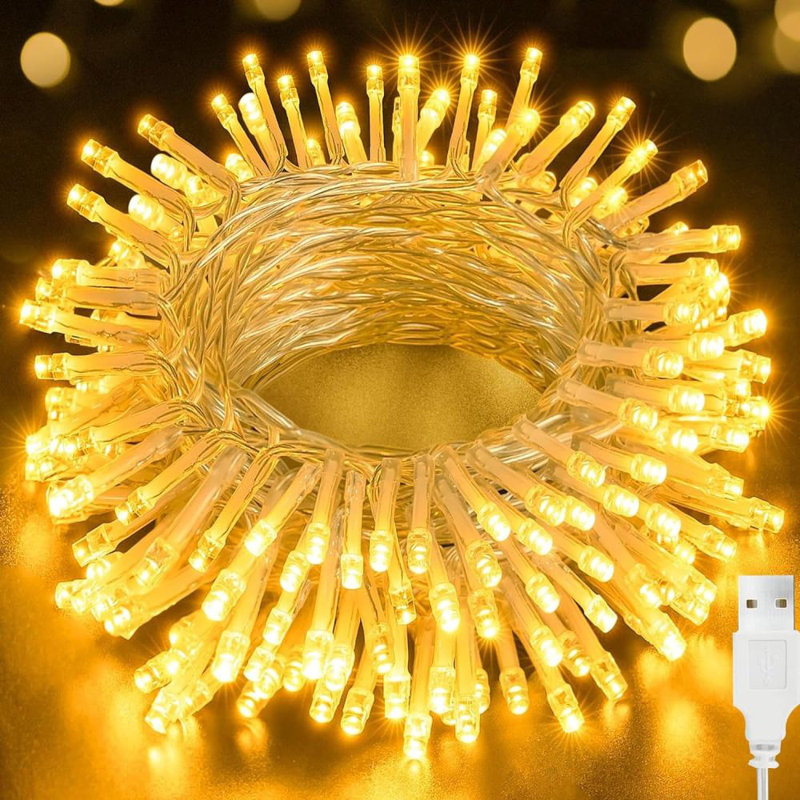 20 LED String Lights Outdoor Indoor, Long 9.8FT Christmas Lights,Set of 2, 19,8 pi