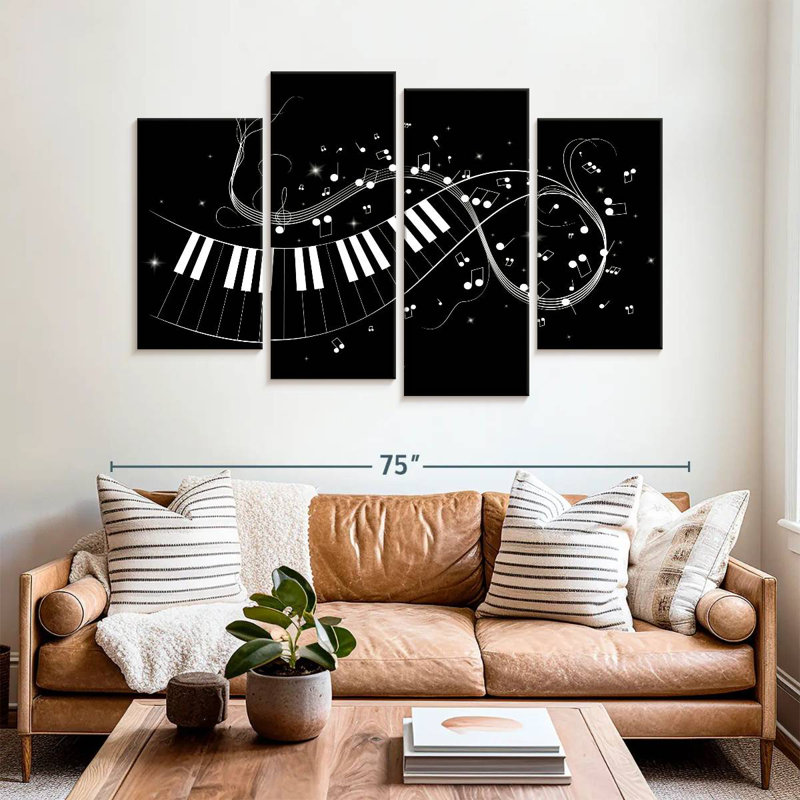 Abarca Piano Key Notes, H 42 po x l 68 po