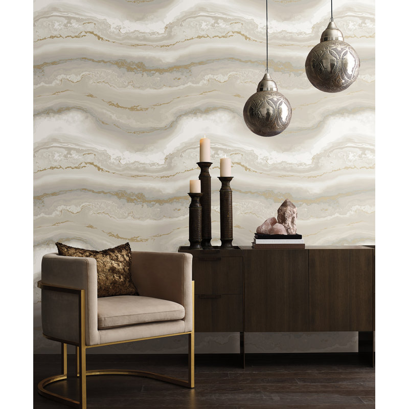 Papier peint adhésif Bobbilynn Premium, Beige