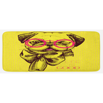 Intellectuel chien avec lunettes