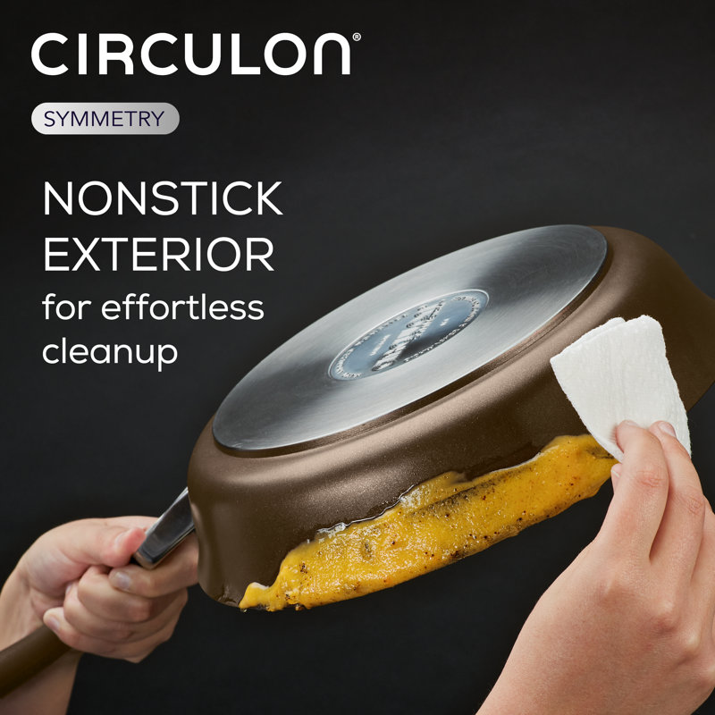 Circulon Symmetry Hard-Anodized Nonstick Induction Stir Fry Pan with Helper Handle - Thumbnail 4