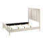 1 grand lit contemporain avec tête de lit à persiennes en bois, finition beige, décor de chambre à coucher, sommier tapissier requis, style, utilisation, assemblage simple