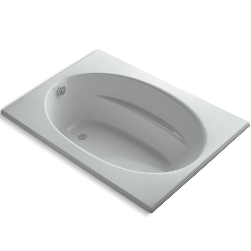 Windward 60" x 42" Drop In Soaking Bathtub, Ice Gray
