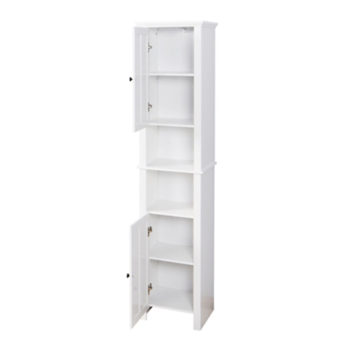 Three Posts™ Thatcham Freestanding Linen Cabinet & Reviews | Wayfair