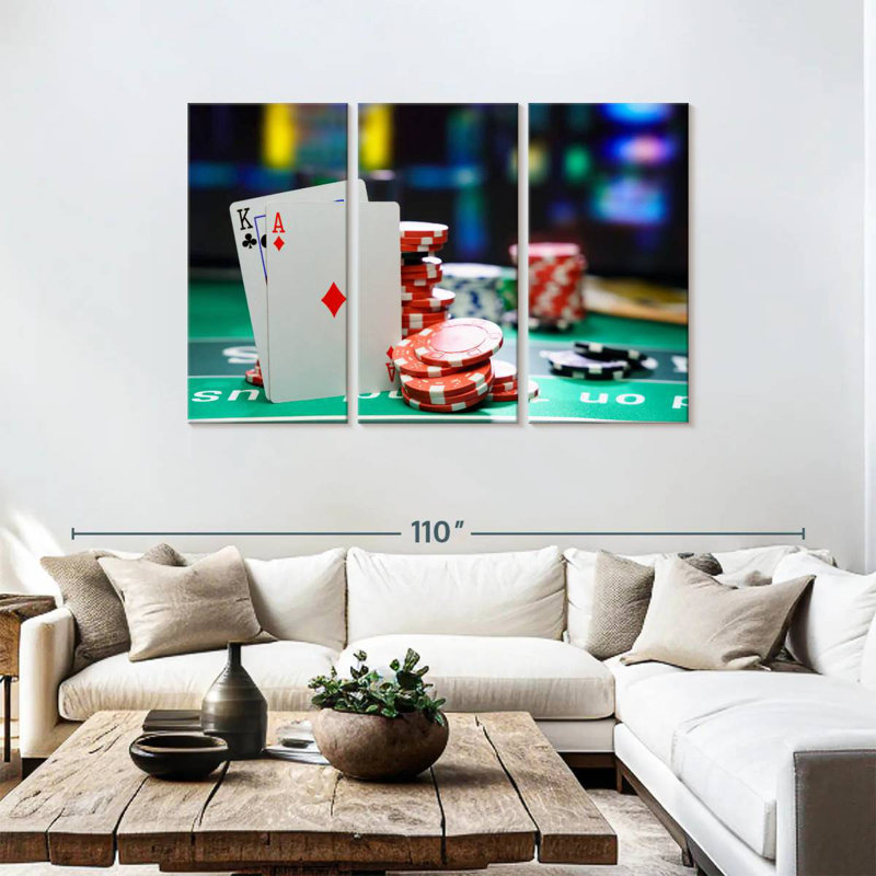 Senne Casino Game Table, 48" H x 74" W